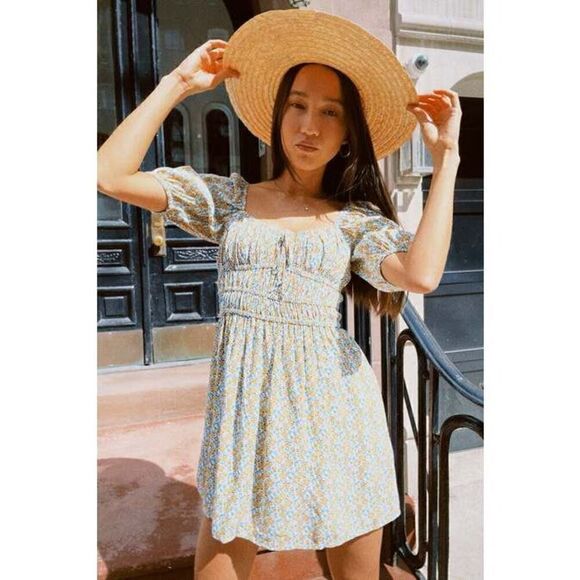 Anthropologie Faithfull The Brand Sylvie Mini Dress Sabinosa Floral Print 12 NWT - Picture 5 of 17